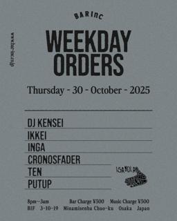 Weekday Orders