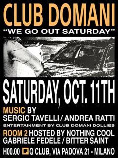 Club Domani - 'We Go Out Saturday'