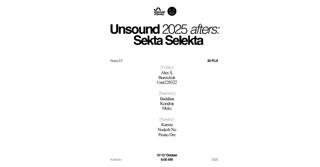 Unsound 2025 Afters: Sekta Selekta (Sunday)