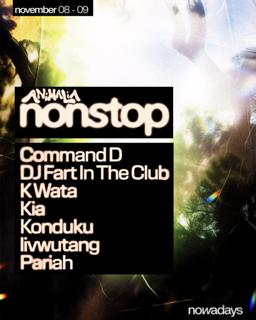Animalia Nonstop: Command D, Dj Fart In The Club, K Wata, Kia, Konduku, Livwutang, Pariah