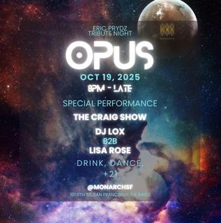 Opus! Eric Prydz Tribute Night