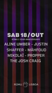 Rūmu Presents: Aline Umber, Justin Shaffer, Mâhfoud, The Josh Craig, Mikolaï & Impropper