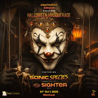 Psychedelic Halloween Masquerade With Sonic Species (Uk) & Sighter (Bz)