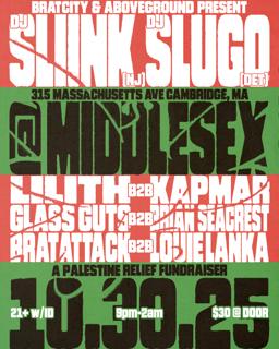 Bratcity X Aboveground: Dj Sliink & Dj Slugo (Palestine Relief Fundraiser)