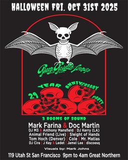 Halloween Night Green Gorilla Lounge With Mark Farina - Doc Martin And More