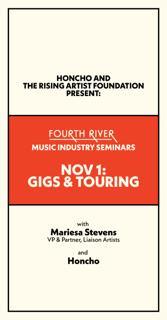 Fourth River Public Music Industry Seminars Session 4: Booking/Touring