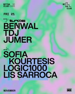 Trance Nxc: Benwal · Tdj · Jumer / Sofia Kourtesis · Logic1000 · Lis Sarroca