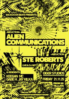 Backdoorbeats Presents: Alien Communications & Ste Roberts