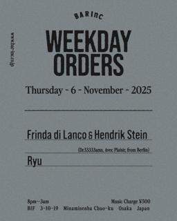 Weekday Orders