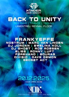 Back To Unity Hardtrance, Techno, Hardtechno & Linientreu Revival By Kinder Der Nacht