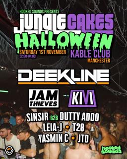 Jungle Cakes X Hooked Sounds: Halloween W/ Deekline, Jam Thieves