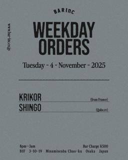 Weekday Orders