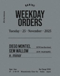 Weekday Orders