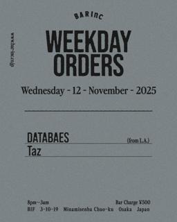 Weekday Orders