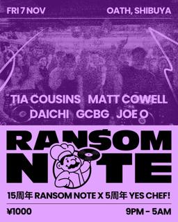 Still Cooking: 15 Years Of Ransom Note × 5 Years Of Yes Chef