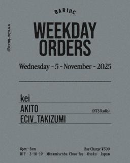 Weekday Orders