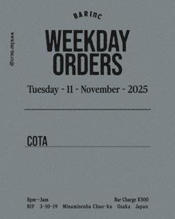 Weekday Orders