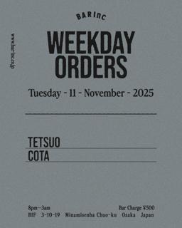 Weekday Orders