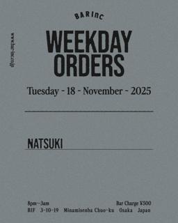 Weekday Orders