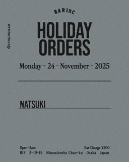 Hoiday Orders