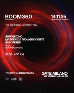 Room360 With Simone Zino, Masino B2B Giovanni Conte, Solopeter