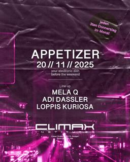 Appetizer (Donnerstag)