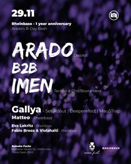 Rheinbass One Year Anniversary & Arado'S Birthday-Bash