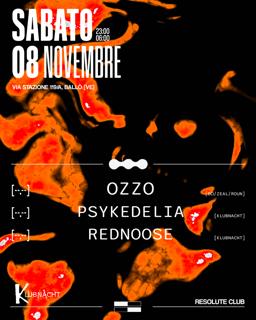 Klubnacht - W/Ozzo, Psykedelia, Rednoose