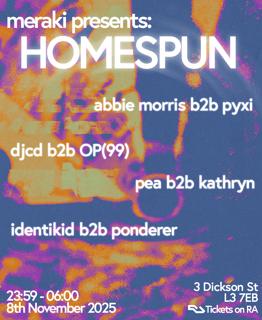 [Postponed] Meraki Presents: Homespun