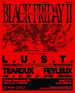Club De Vampiros Presents... Black Friday With L.U.S.T., Teardux, Feyleux, And Astrid Aesthetic