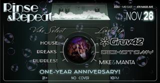 R&R: House Music & Bubbles With Gruv42, Dichotomy, Mike & Manta - 1 Year Anniversary