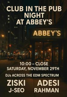 Club In The Pub Night At Abbey'S