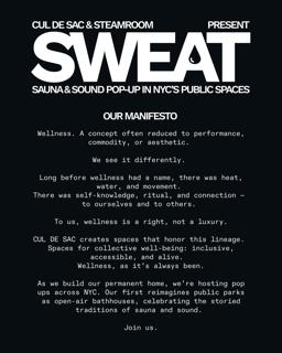 Sweat: A Sauna & Sound Pop Up [Free With Rsvp]