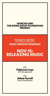 Fourth River Public Music Industry Seminars Session 6: Releasing Music