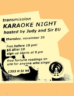 Transmission Karaoke Night Hosted By Judy And Sir Eu