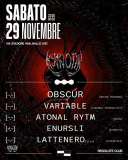 Hypnotik - W/Obscur, Variable, Enursli, Atonal Rytm. Lattenero
