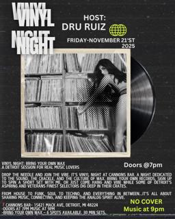Vinyl & Vibes W/ Dru Ruiz