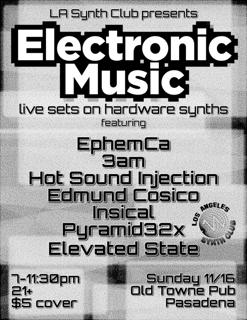 La Synth Club Presents Electronic Music