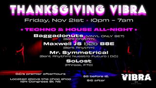 Thanksgiving Vibra | Techno & House All Night (After-Hours)