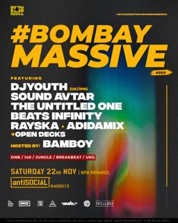 Dnbindia X Antisocial Pres. #Bombaymassive 005 Feat. Djyouth (Uk/Jpn) & More