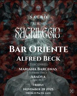 Sacrilegio: Alfred Beck, Mariana Bárcenas, Aradya