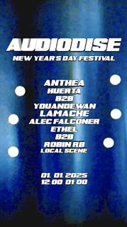 Audiodise New Year'S Day 2026 - 13H Of Music Across 3 Stages