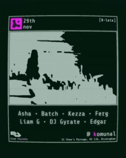 Livestream With Asha, Batch, Kezza, Liam G, Ferg, Dj Gyrate + Edgar