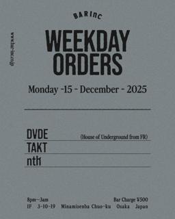 Weekday Orders
