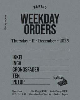 Weekday Orders