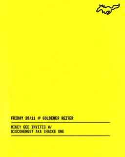 Mikey Gee Invites: Diskohengst Aka Shake One