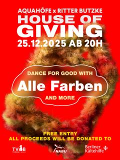 Free Entry House Of Giving // Charity Event (Nabu/ Kältehilfe/ Tierheim Berlin)