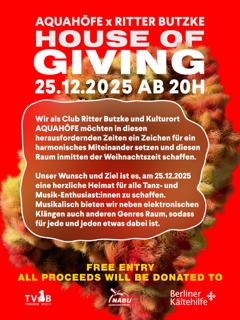 Free Entry House Of Giving // Charity Event (Nabu/ Kältehilfe/ Tierheim Berlin)