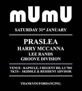 Mumu W/ Praslea, Harry Mccanna, Lee Rands & Groove Division