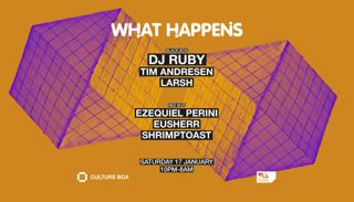 What Happens: Dj Ruby / Tim Andresen / Larsh / Ezequiel Perini / Eusherr / Shrimptoast